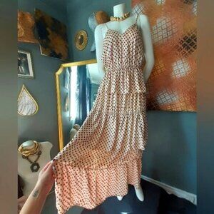 NWT H&amp;M Tiered Ruffled Maxi Dress